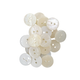 15mm Plastic 2-Hole Buttons, Ivory - (Pack of 10)